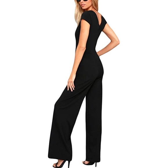 JUST IN - understated sexy all black jumpsuit - Picture 2 of 7